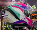 Capacete Race Tech  VOLT TRACK WHITE PINK