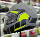 CAPACETE HJC I100 180º Beis Cinza, Preto e Verde