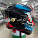 Capacete KYT R2R PARSEC BLK/BLUE/RED