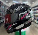 Capacete FLY F-9 HG CITY PRETO ROSA