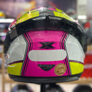 Capacete TEXX RAPTOR HORNET VERDE ROSA BRANCO