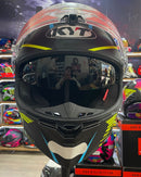 Capacete KYT R2R Concept Matt Black Yellow - óculos interno