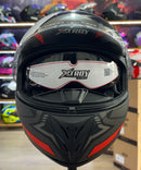 CAPACETE X TROY DRONE PRETO E VERMELHO