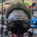 Capacete GP TECH SENSE UK ARMY PRETO E CINZA  FOSCO