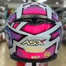 Capacete ASX EAGLE SV LINES BRANCO BRIL AZUL/ROS