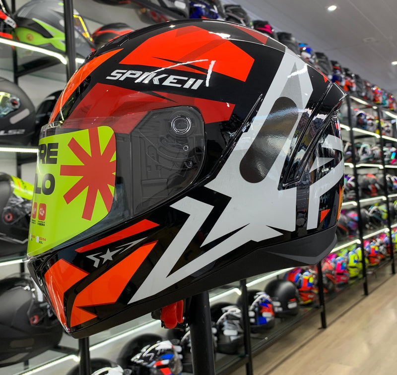 CAPACETE PEELS SPIKE II 1ST PRETO VERMELHO