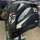 Capacete ASX CITY SV DIAGON PRETO PRATA FOSCO