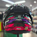 Capacete Sportivo ASX CITY ARROW PRETO TIFANY ROXO
