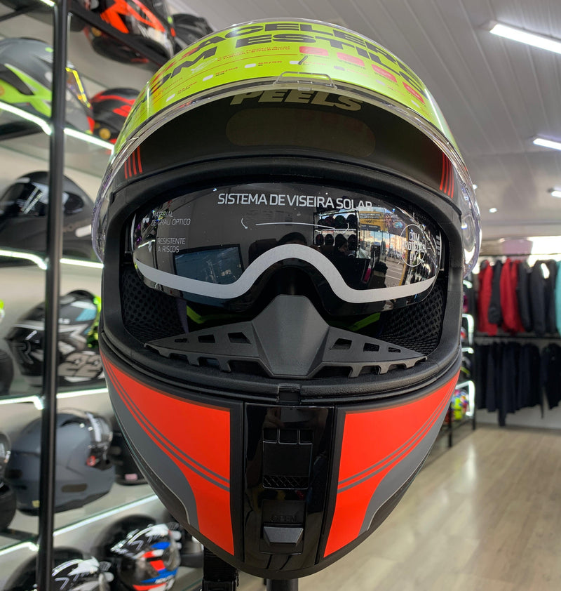CAPACETE PEELS ICON PRO FIELD PRETO FOSCO CIANO
