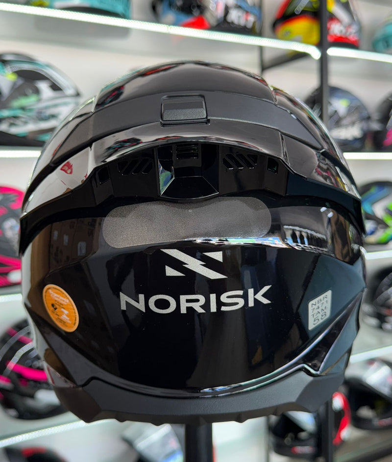 Capacete Norisk RAZOR SOLID EDITION  BLACK Viseira + Aero