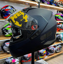 CAPACETE BIEFFE B-40 CLASSIC AZ DARK FOSCO GRAFITE