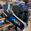 CAPACETE ASX DRAKEN SPIRIT PRETO AZUL BRANCO