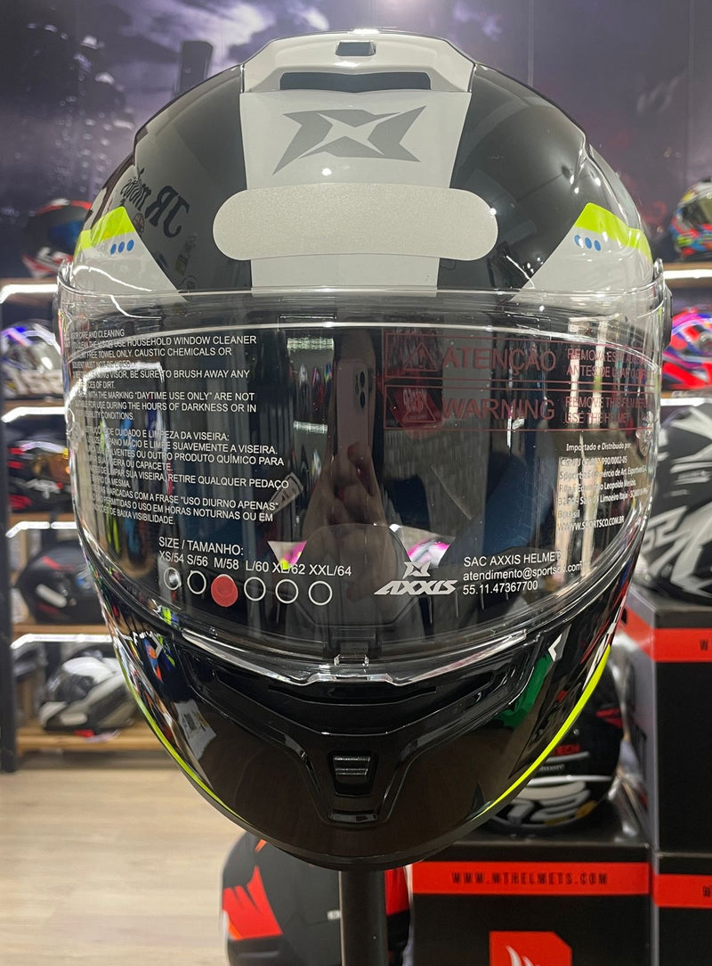 CAPACETE AXXIS HUMMER B MIR E8 BLACK GLOSS