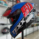 Capacete Texx VECTOR AZUL VERM. PRETO BRANCO
