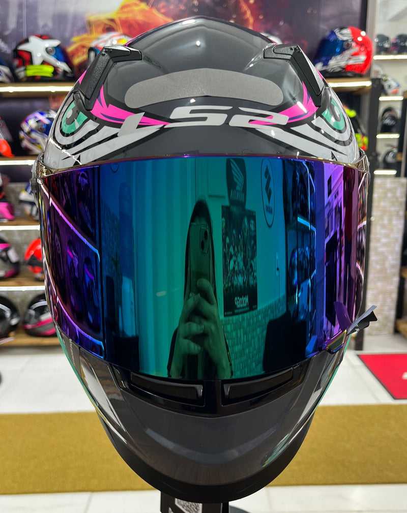 Capacete LS2 FF358 Classic Tribal Rosa