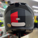 Capacete Texx KAIMAN TRACK VERM. PRETO CINZA FOSCO