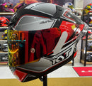 Capacete KYT TT COURSE Tourist Red Fluo + VISEIRA COLORIDA + AEROFÓLIO