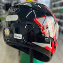 Capacete F-9 HG MATCH PRETO VERMELHO