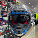 CAPACETE KYT STRIKER 2v FLAMING NARDO GREY BLUE
