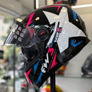 Capacete FW3 GTX STAR Rosa e Azul