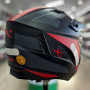 Capacete NORISK DARTH II X1 MATTE Black Red + BRINDE VISEIRA FUMÊ