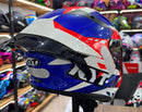 KYT TT COURSE GEAR BLUE E RED + VISEIRA COLORIDA E AEROFOLIO