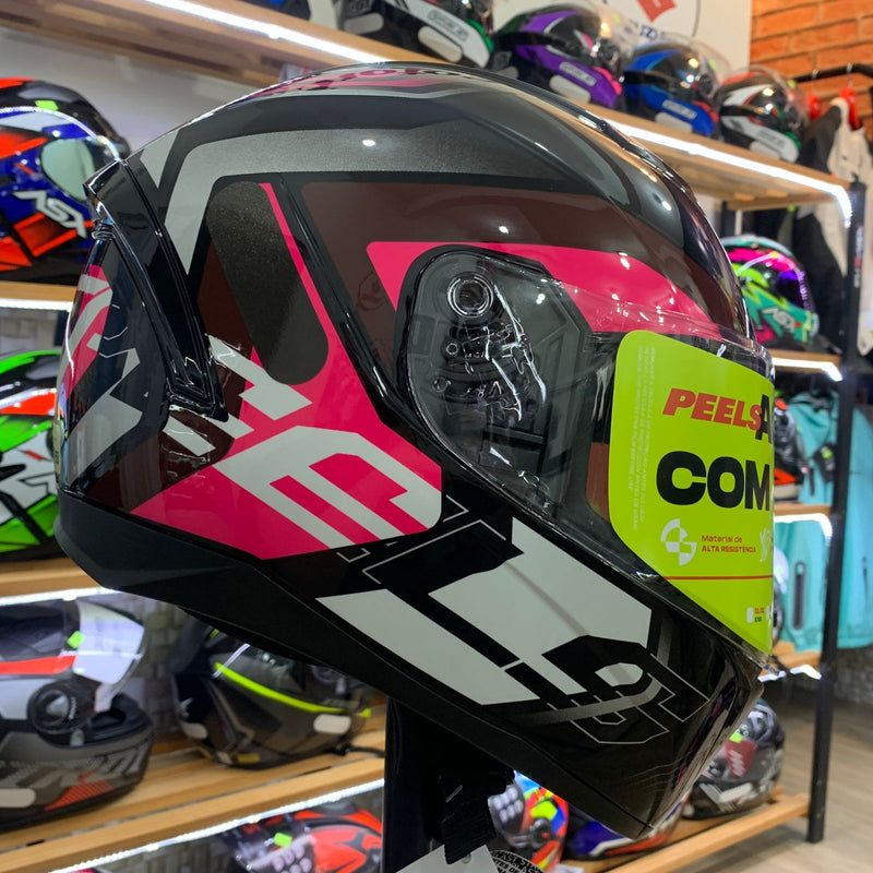CAPACETE PEELS SPIKE II 1ST PRETO PINK