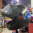 Capacete EBF Automático Bolt, Preto e Azul