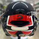 Capacete RACE TECH PLAY FUZZY BLACK/RED