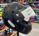 Capacete X troy com óculos interno Preto Brilho