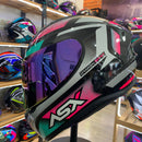 CAPACETE ASX DRAKEN SPIRIT BRILHO PRETO TIFFANY PRATA