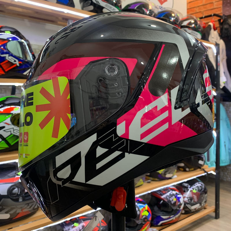 CAPACETE PEELS SPIKE II 1ST PRETO PINK