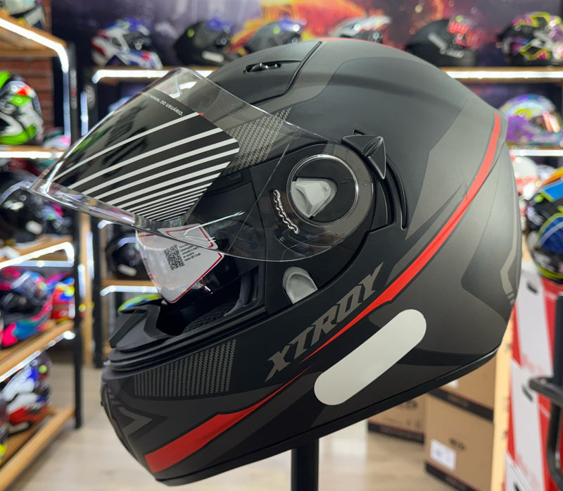 CAPACETE X TROY DRONE PRETO E VERMELHO