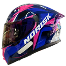 Capacete NORISK FLOW PULSE BKL/BLU/PNK