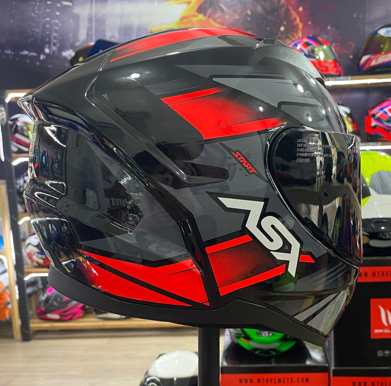 Capacete Sportivo ASX City Start Grafite e vermelho