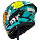 Capacete KYT TT COURSE XAVI FORES CROSSOVER YELLOW GREEN