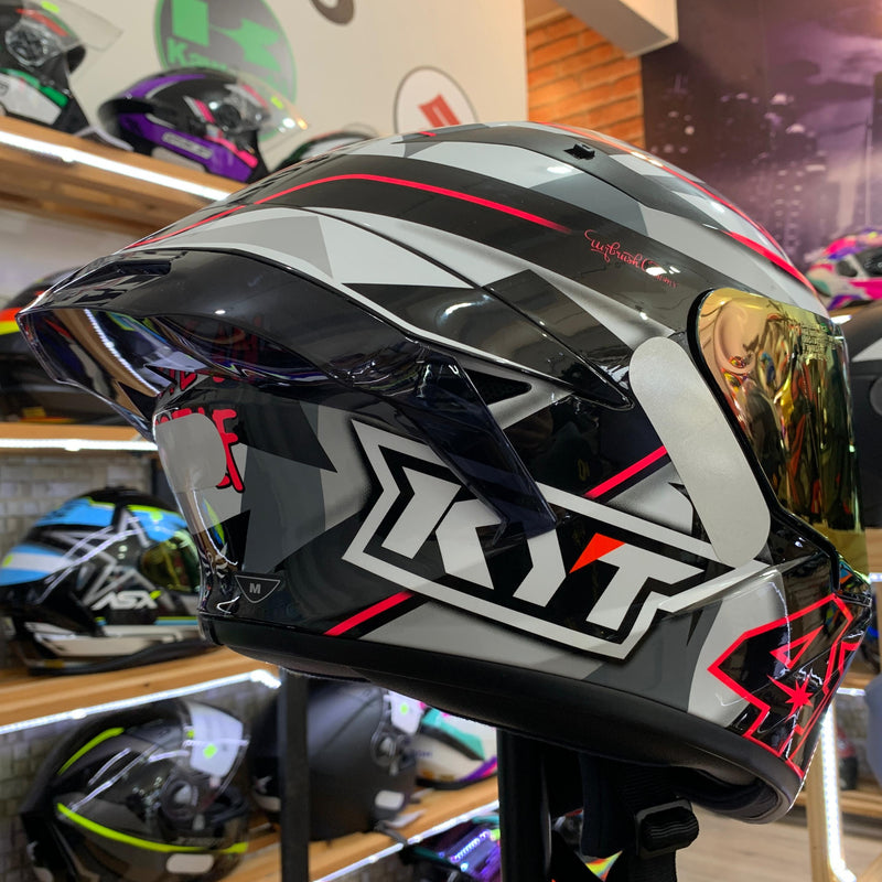 CAPACETE KYT TT COURSE ESPARGARO FUXIA