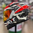Capacete KYT TT COURSE VINALES BALANCE RED/GUNMETAL