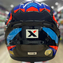 Capacete ASX CITY SV DIAGON PRETO AZUL VERMELHO