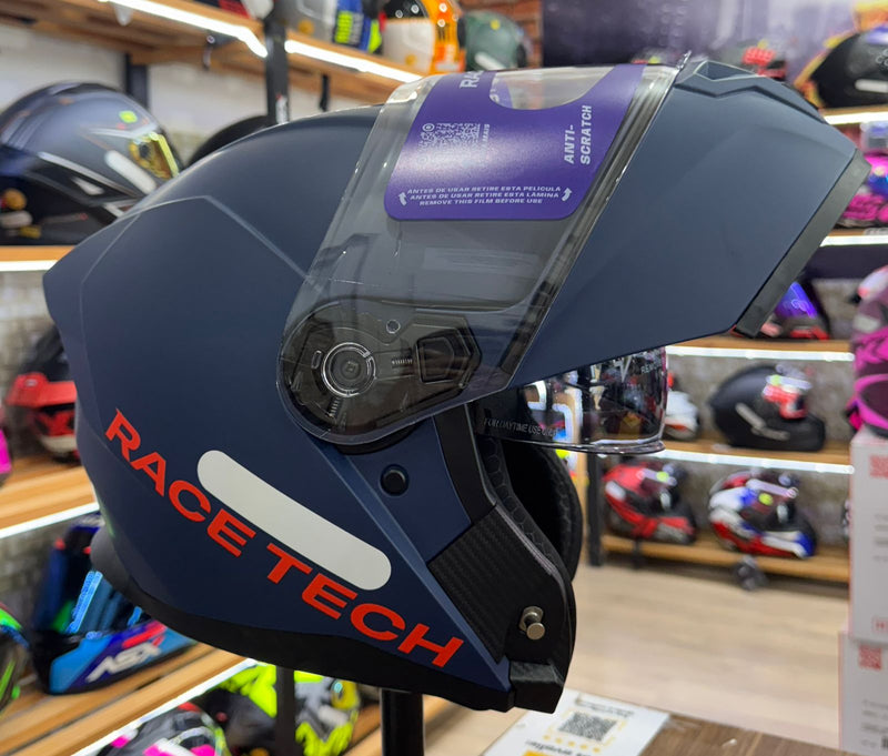 Capacete Race Tech Signal Monocolor Matte e Blue;
