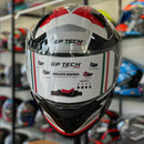 Capacete GP TECH SENSE LINE UP BRANCO VERMELHO