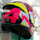 Capacete LS2 STREAM II FF808 TIGER ALDEGUER HV YLW/PINK