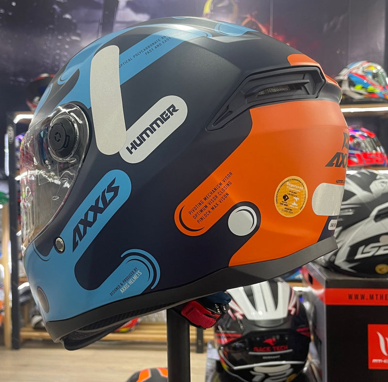 CAPACETE AXXIS  HUMMER B LIQUER C7 BLUE MATE