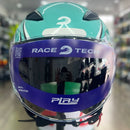 Capacete RACE TECH PLAY FUZZY GREEN/TITANIUM
