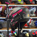 Capacete FW3 X OPEN UP RAPID PRETO COM ROSA