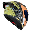 CAPACETE TEXX SPIHE CUBE LARANJA + VISEIRA COLORIDA E AEROFOLIO DE BRINDE