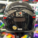 Capacete ASX EAGLE SV SOLID PRETO BRILHO GRAFITE VERMELHO