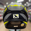 Capacete ASX CITY SV DIAGON PRETO BRILHO CINZA AMARELO