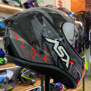 CAPACETE ASX DRAKEN THUNDER PRETO CINZA VERMELHO
