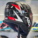 Capacete ASX EAGLE STREET PRETO BRILHO GRAFITE BRANCO